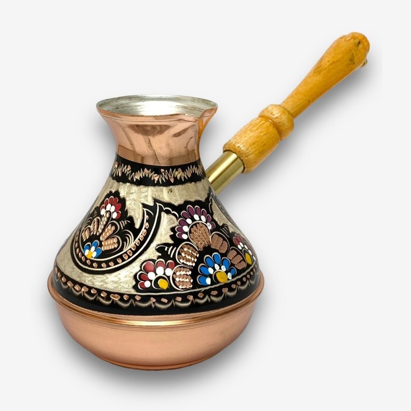 SOLO欧洲家居 - 土耳其手工铜雕 俄式咖啡壶 520ML (釉彩) - 咖啡壶/周边 - 铜/黄铜 咖啡色