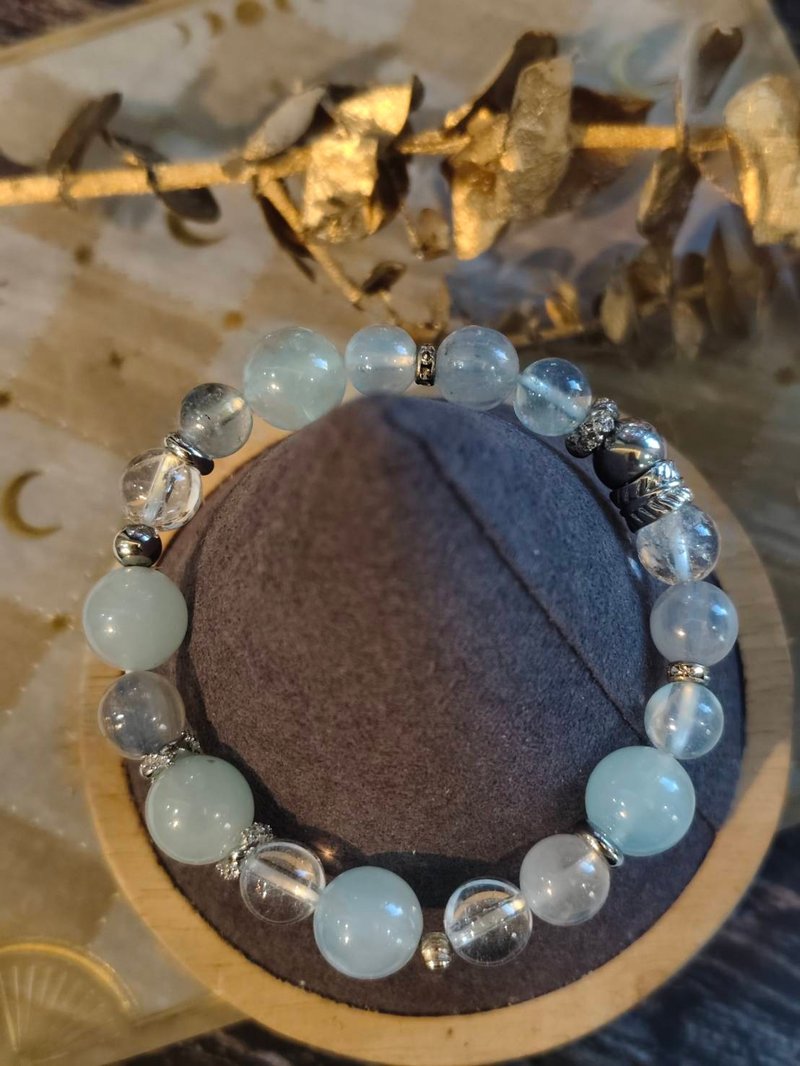 定制化水晶矿石手链  海之光  平静与清晰水晶手链 - 手链/手环 - 水晶