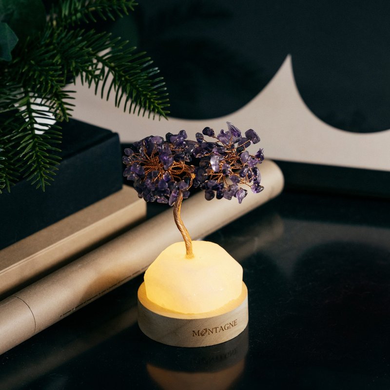 【Montagne】原矿水晶树 | Treasure Tree | 白水晶。紫水晶 - 摆饰 - 宝石