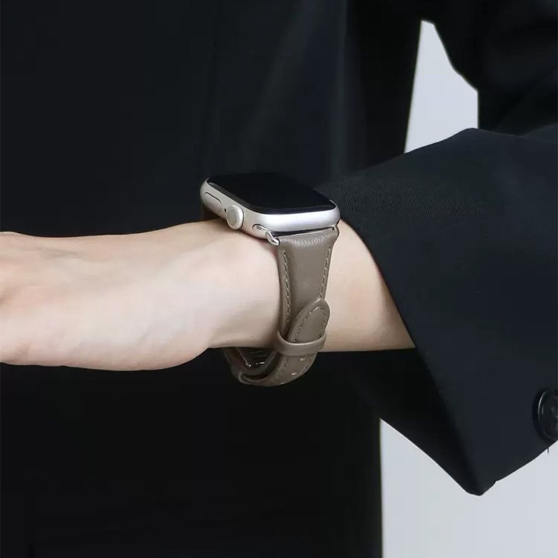 Apple iwatch 真皮錶帶 進口小牛皮 蘋果手錶帶 女窄款【可客製】 - 表带 - 真皮