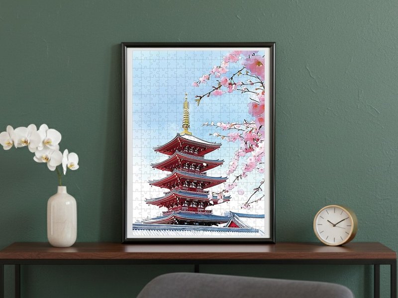 日本制手工拼图・浅草寺、东京・日本风景・送礼、摆设 - 墙贴/壁贴 - 纸