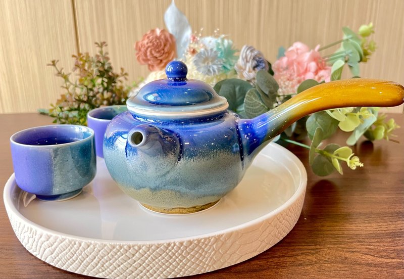 茶壶杯盘组(加送骨瓷盘)・星空大地系列/送礼包装/小卡代写 - 茶具/茶杯 - 瓷