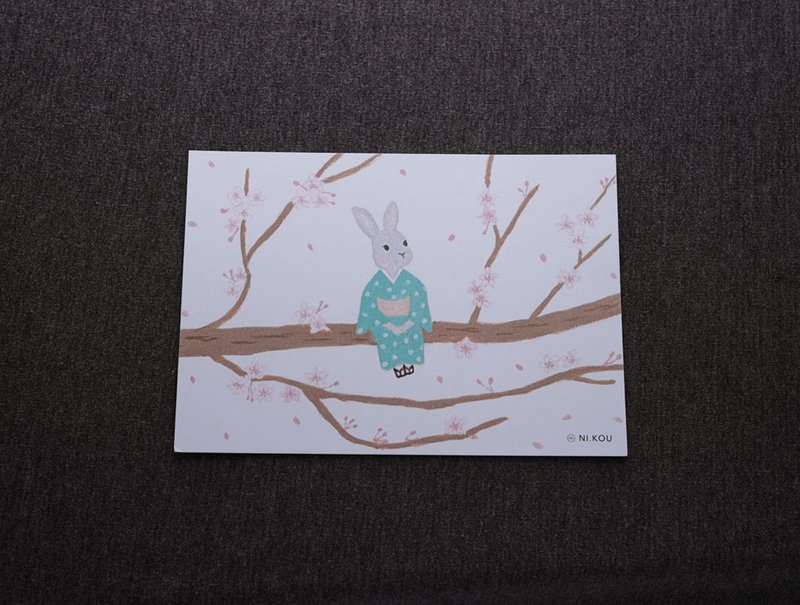 ni.kou樱花兔子明信片 - 卡片/明信片 - 纸