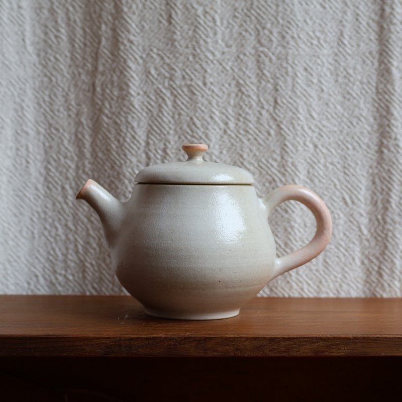 甜白 手工陶茶壶 - 茶具/茶杯 - 陶 白色