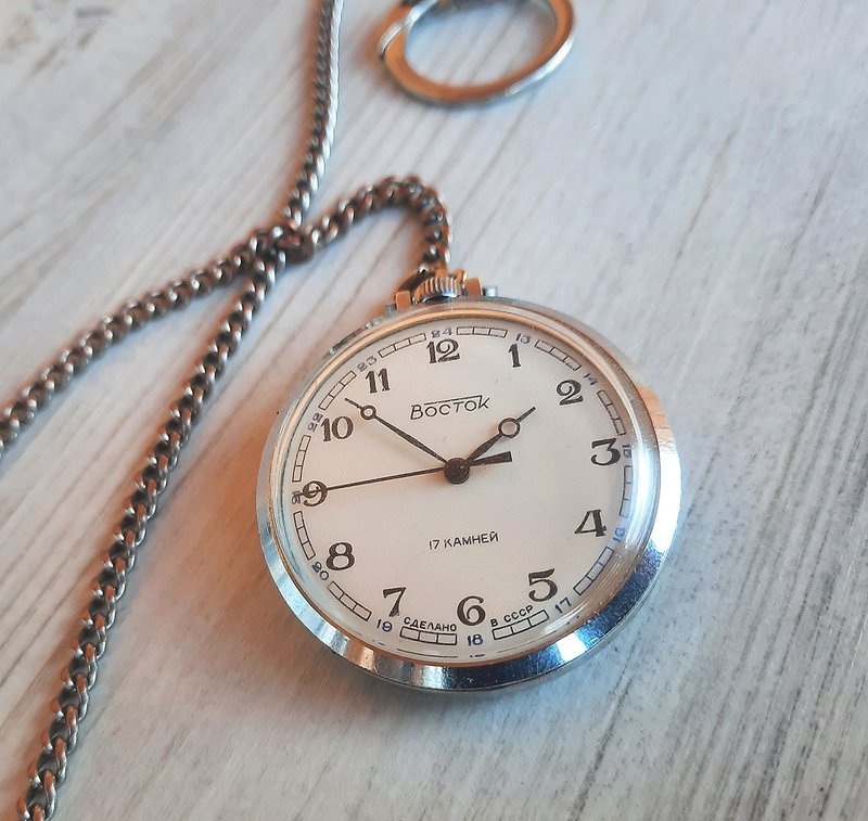 Vostok 2409 怀表发条 – 苏联机械师小怀表复古 - 男表/中性表 - 其他材质