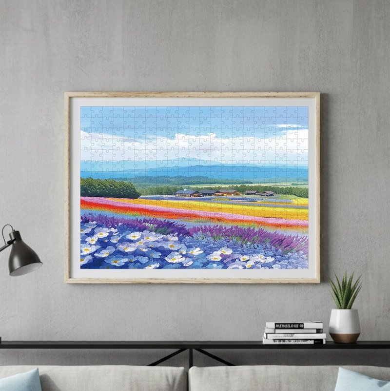 日本制手工拼图・富田农场、北海道・日本风景・送礼、摆设 - 墙贴/壁贴 - 纸