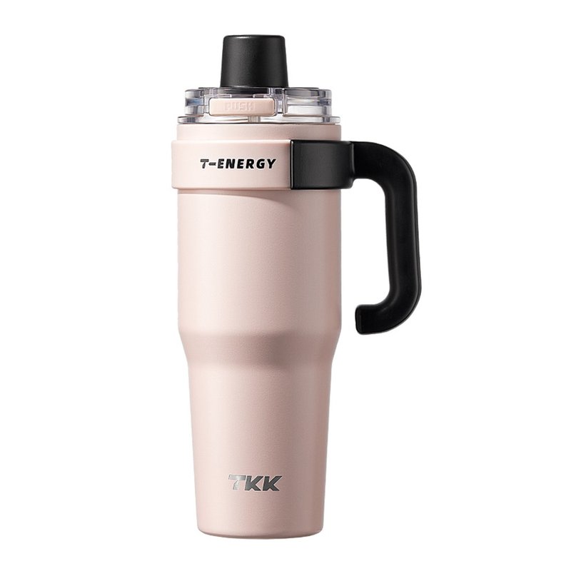 【TKK】T-One 弹盖冰坝杯 316不锈钢x陶瓷喷涂 1200ML-初春粉 - 保温瓶/保温杯 - 不锈钢 粉红色