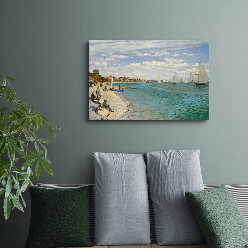 蔚蓝海岸(帆船比赛) 莫内 艺术微喷无框画 - 海报/装饰画/版画 - 聚酯纤维