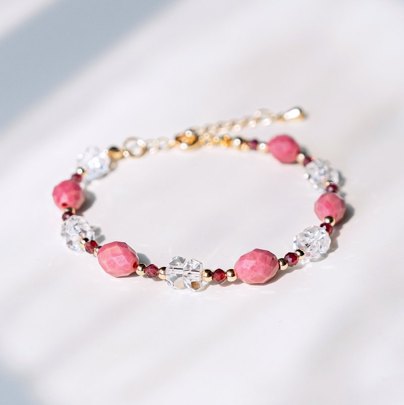 月老心约 手链。红纹石 红石榴。招桃花 增自信 开好缘 - 手链/手环 - 水晶 红色