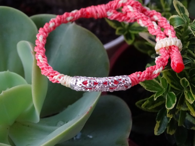 S925福气银管蜡线手环 - 手链/手环 - 纯银