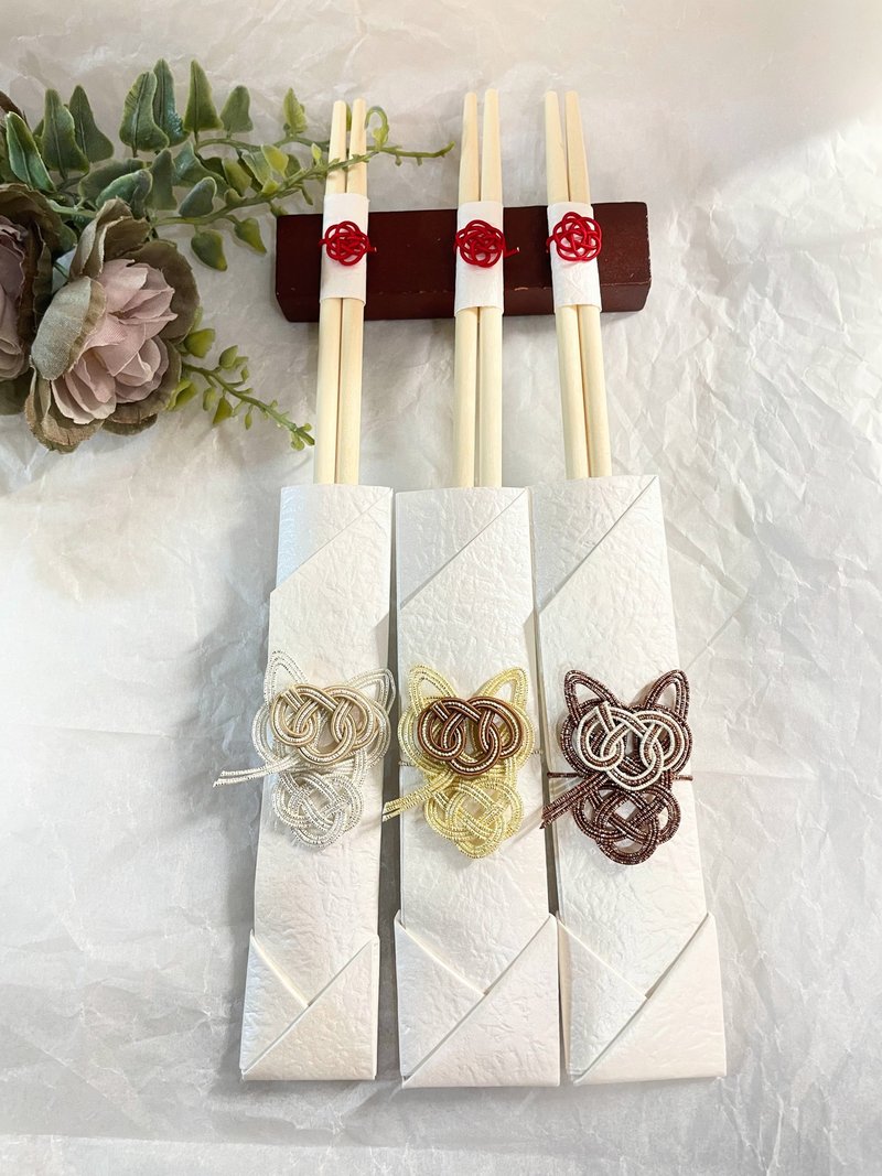 【日本传统】mizuhiki 生肖庆祝筷子 马年 3双组 成人/儿童用*链接缘分的水引* - 筷子/筷架 - 纸 多色