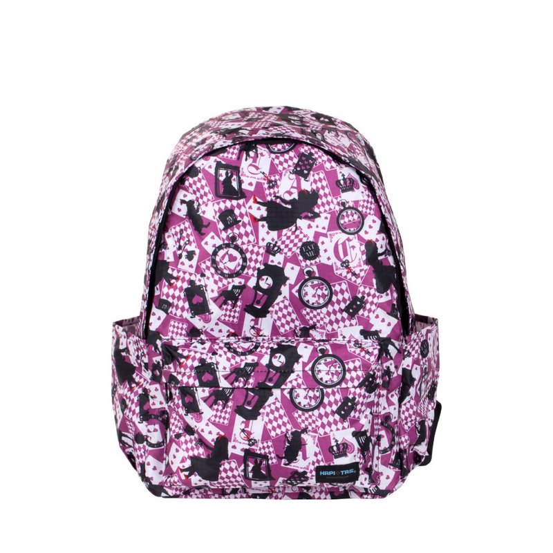 【HAPI+TAS】日本原厂授权 折叠防盗条后背包- 新版粉色爱丽丝 - 后背包/双肩包 - 聚酯纤维 多色