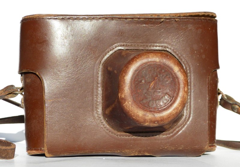 Zorki-4 正品硬箱包 3/8 带皮带皮革适用于测距仪 KMZ 苏联 - 相机 - 真皮 咖啡色