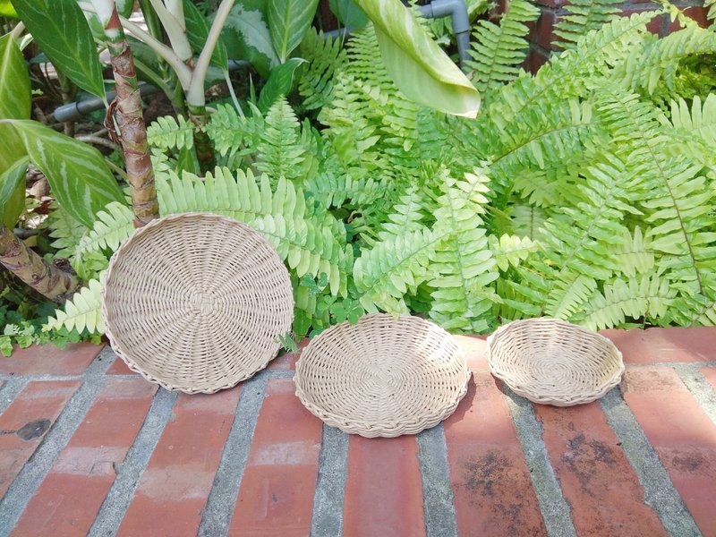 纸藤器皿组/手工编织 - 摆饰 - 纸 卡其色