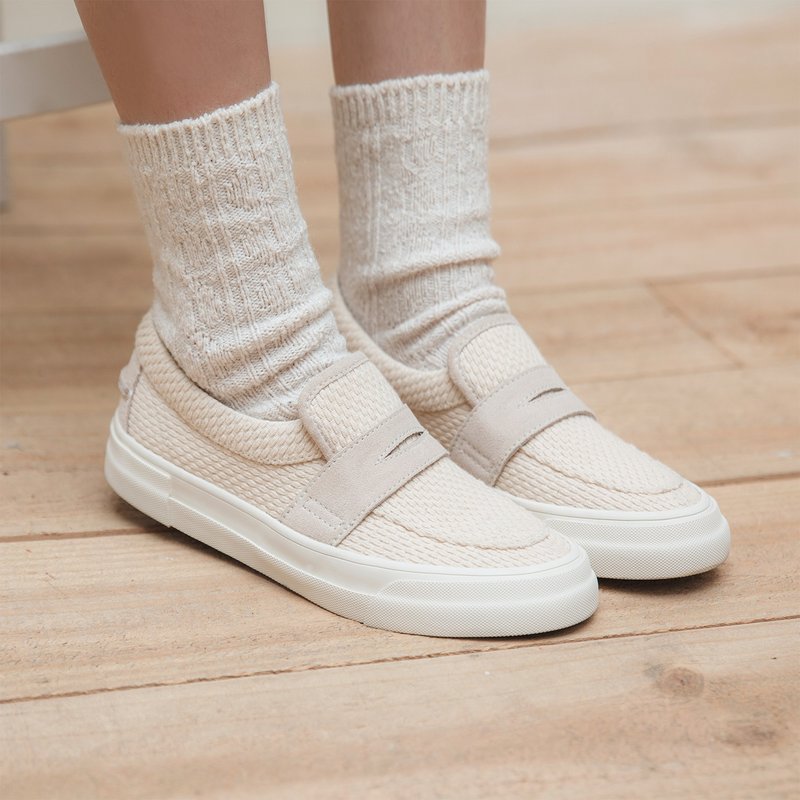 【SYNDEE 心地】by SUMI_赤子之心_CLS003_茶白 - 女款休闲鞋 - 其他材质 白色