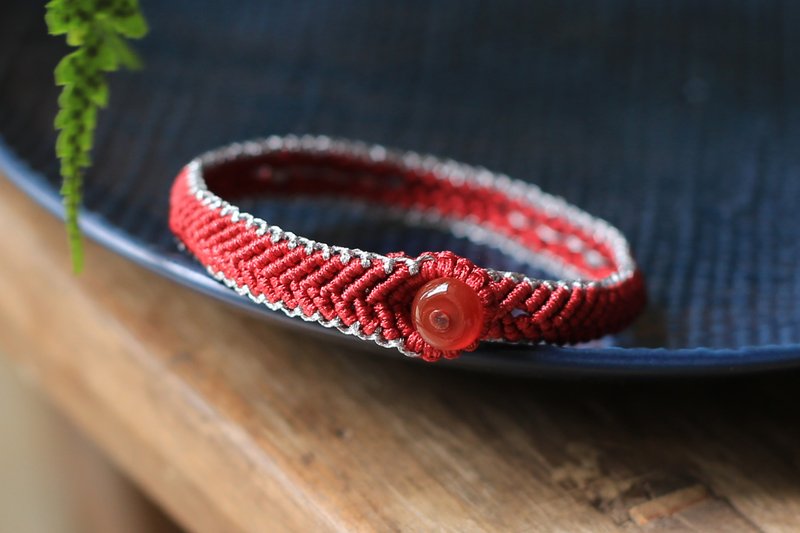 春秋原创 | 幸运手环 | 全手工编绳 | 可定制编绳颜色 - 手链/手环 - 棉.麻