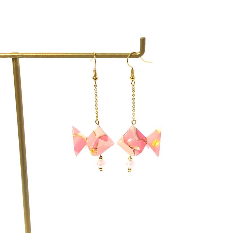 【SGS检验合格】日系折纸系列耳环-金鱼款 (限定色) - 耳环/耳夹 - 纸 多色