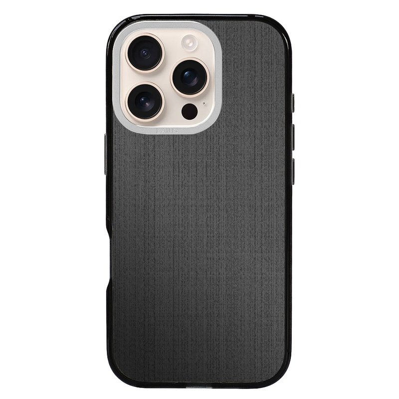 雾面发丝纹 耀石黑 磁吸手机防摔壳 iPhone 16 15 14 13 Pro Max - 手机壳/手机套 - 环保材料 黑色