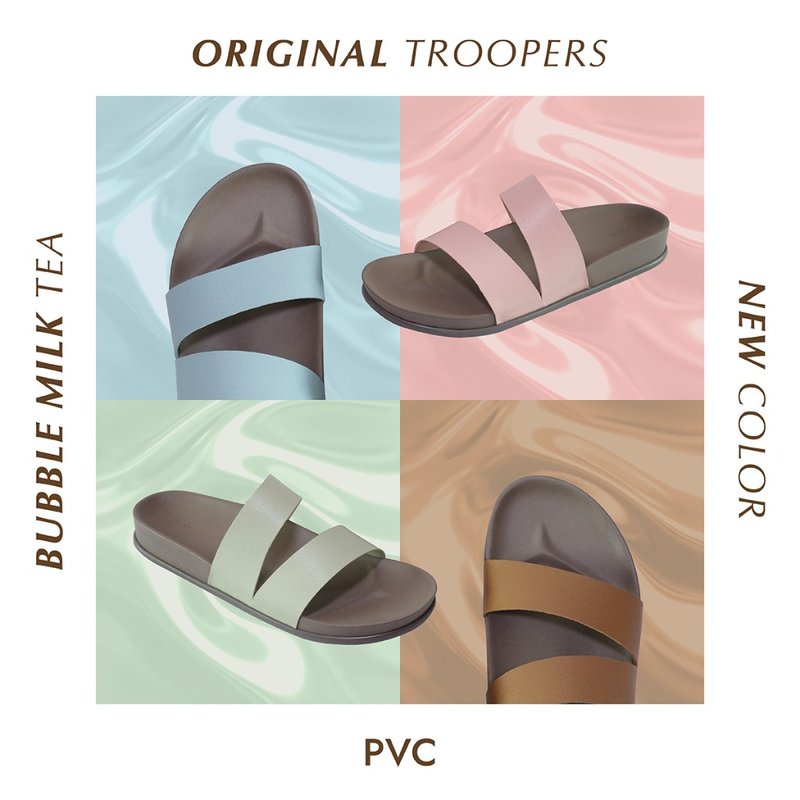 Urban Trooper 鞋,Original Troopers 'PVC' 皮革,棕色鞋底。 - 拖鞋 - 人造皮革