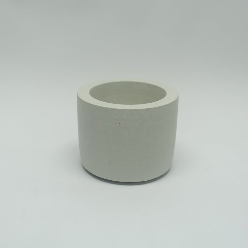 素面小圆水泥盆 - 植栽/盆栽 - 水泥 灰色