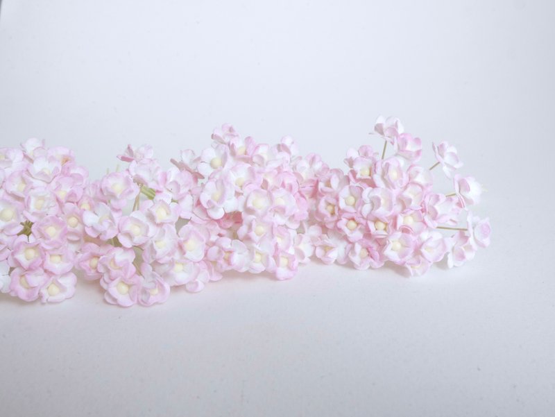 paper flower, supplies, 100 pcs. Canadian anemone, size 0.8 cm. pink brush color - 其他 - 纸 粉红色