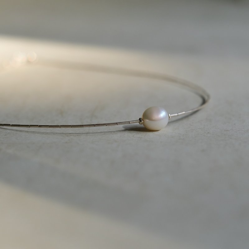 单颗珍珠纯银项链 - 项链 - 珍珠 白色