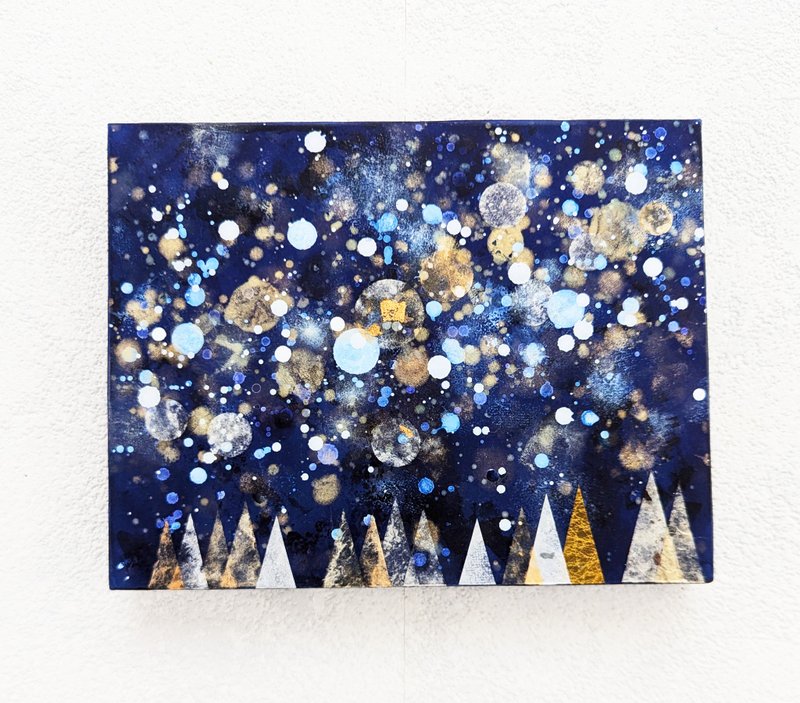 星星与森林F0(压克力原画) - 海报/装饰画/版画 - 木头 蓝色