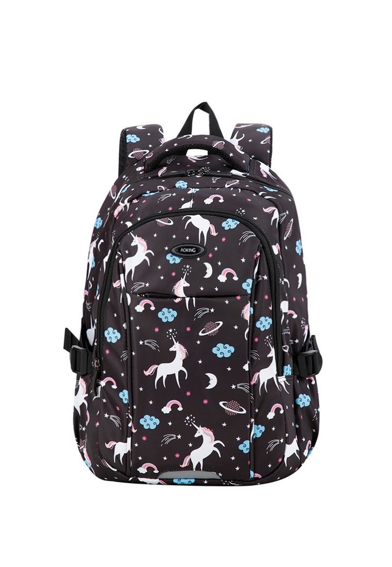 AOKING 升级版悬浮护脊减重人体工学书包背包 GN62070B 黑色 - 后背包/双肩包 - 环保材料 黑色