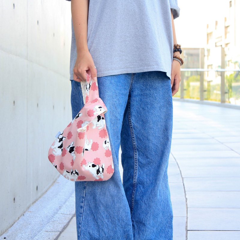 【日本棉布】法斗扑花 交叉手腕包 - 编织/刺绣/羊毛毡/裁缝 - 棉.麻 多色