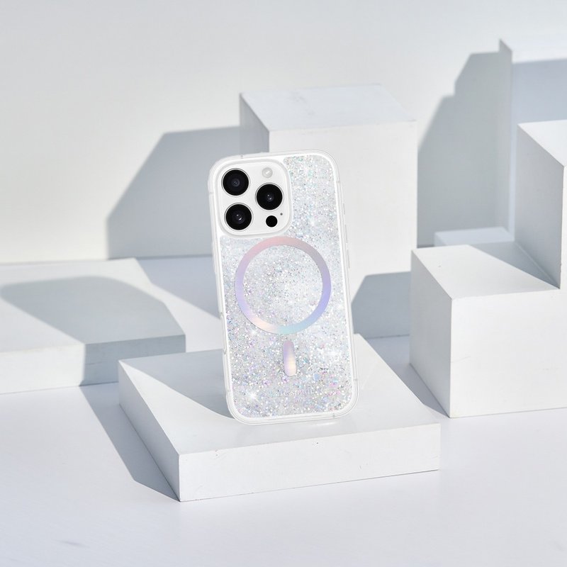 【kate spade】iPhone 16 系列 磁吸精品流沙壳 经典星沙 - 手机壳/手机套 - 塑料