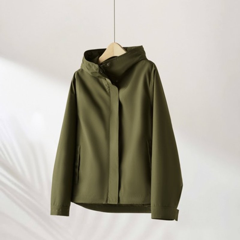 集功能性与时尚于一身的活力短夹克 户外夹克卡其240914-3 - 女装休闲/机能外套 - 棉.麻