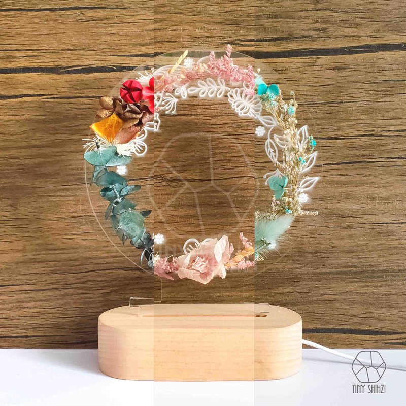 圣诞交换礼物1000-1500【小时光】暖心小夜灯 质感 DIY材料包 - 植栽 - 植物.花 多色