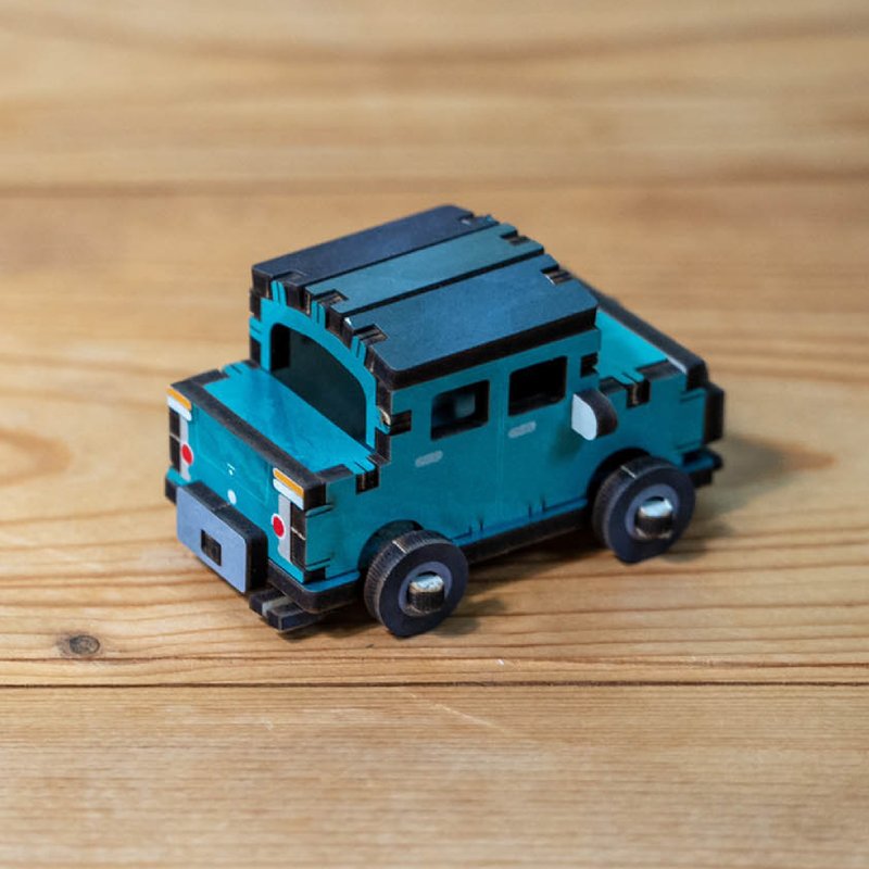 【DIY手作】迷你拼拼车 经典金龟车 创意手作 特色玩具 - 木工/竹艺/纸艺 - 木头 蓝色