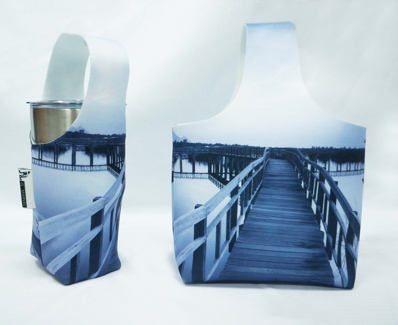 【Is Marvel】3D一体成形环保袋 - 水瓶/水壶 - 聚酯纤维 银色