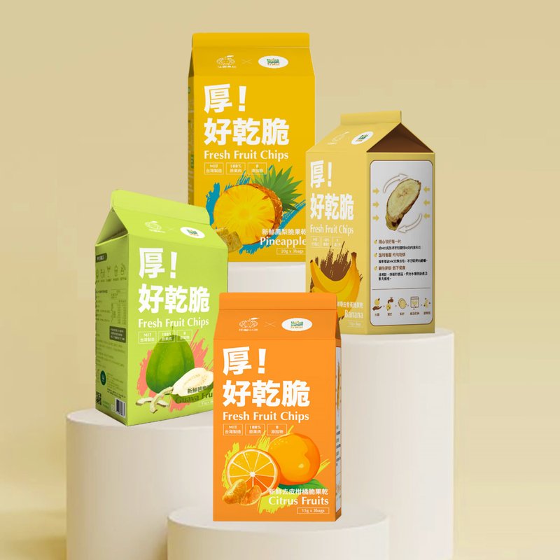 厚!好干脆新鲜脆果干3入_橘子/凤梨/香蕉/芭乐可选【Hoiis好集食 - 水果干 - 其他材质 绿色