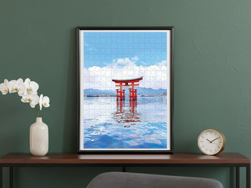 日本制手工拼图・严岛神社、广岛・日本风景・送礼、摆设 - 墙贴/壁贴 - 纸