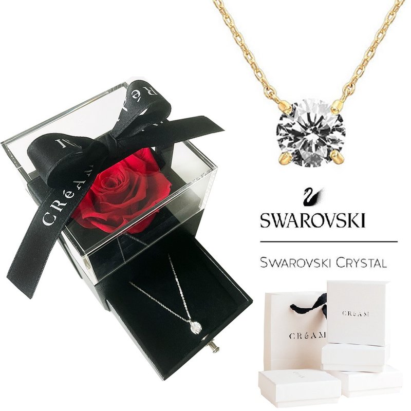 【永生恒星真玫瑰】Regina Necklace礼盒 - 项链 - 其他金属