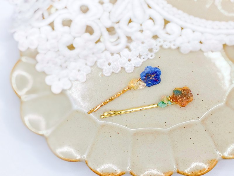 星星糖系列 日本树脂 手作一字发夹| 植椛。饰 小众设计品牌 - 发饰 - 树脂 多色