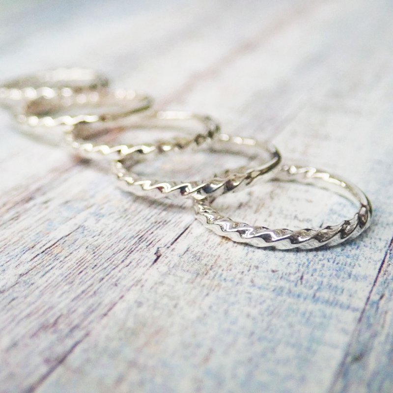 【比法一生】纯银戒指—翻转时光 纯银925手作饰品 - 戒指 - 银 银色