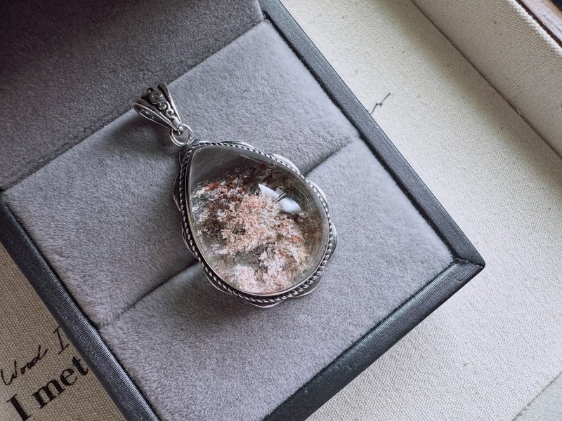 花幽灵水晶吊坠 s925银 - 项链 - 水晶