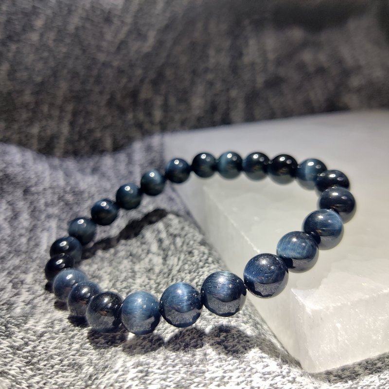 【订制品】蓝虎眼石 Tigerite 巴西 6-18mm  天然水晶 手串 - 手链/手环 - 水晶 蓝色
