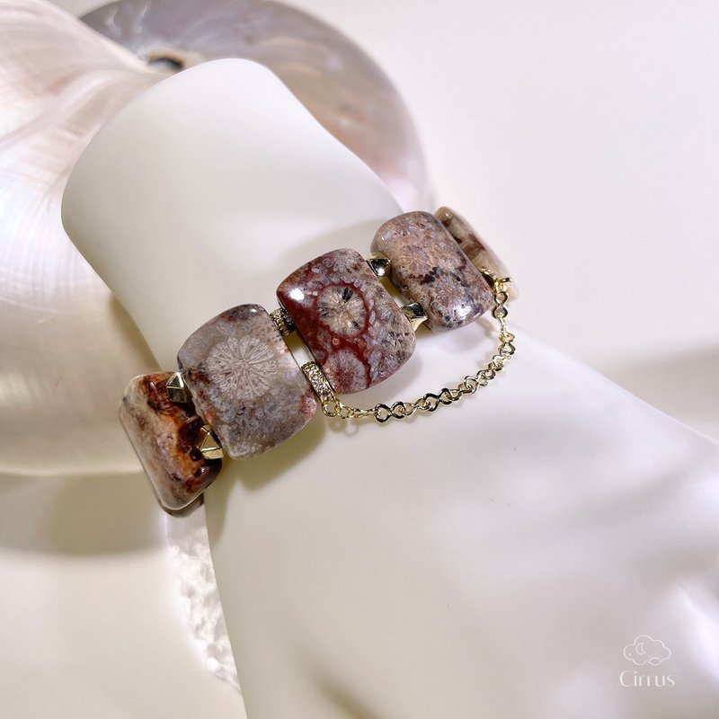 关于安静的事 |珊瑚玉手排 手环 |一物一拍|手排手链|M16-6 - 手链/手环 - 玉石 多色