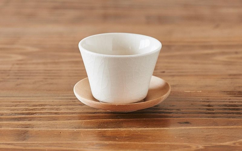 茶托 白木 - 咖啡杯/马克杯 - 陶 卡其色