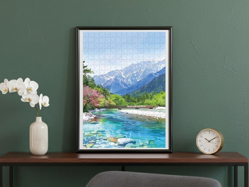 日本制手工拼图・上高地、长野・日本风景・送礼、摆设 - 墙贴/壁贴 - 纸