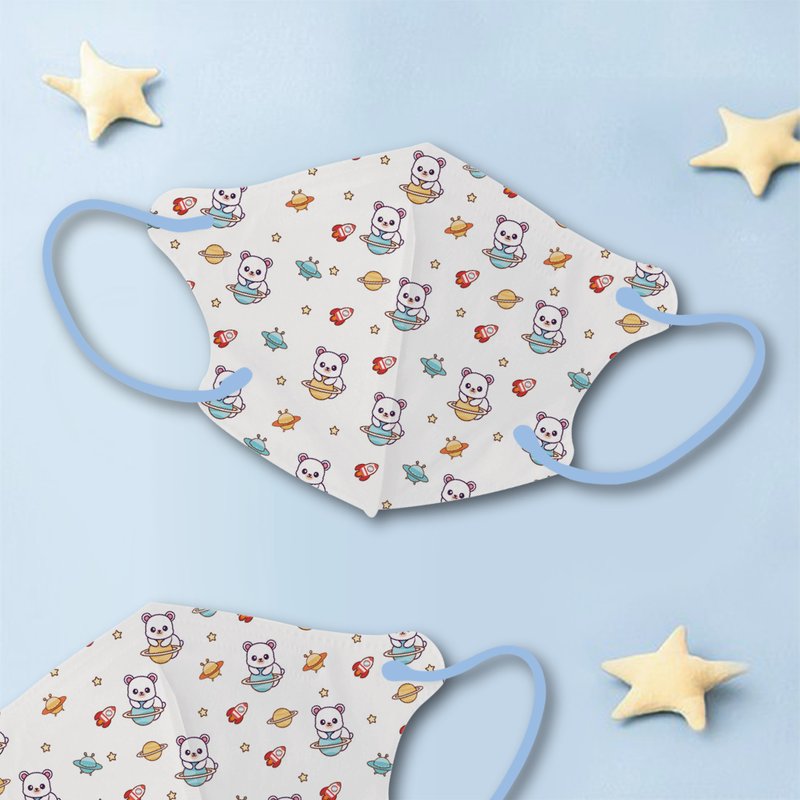 天心/医疗口罩/2~4岁/幼童立体30入/太空熊 - 口罩 - 其他材质