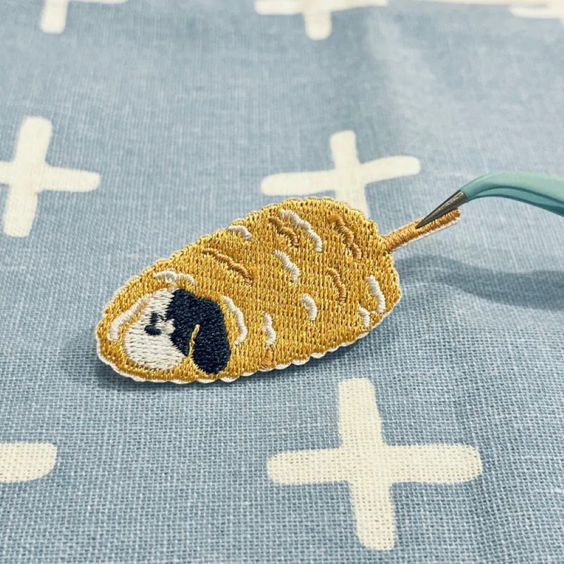 夜市狗狗  烤玉米 - 编织/刺绣/羊毛毡/裁缝 - 绣线 橘色