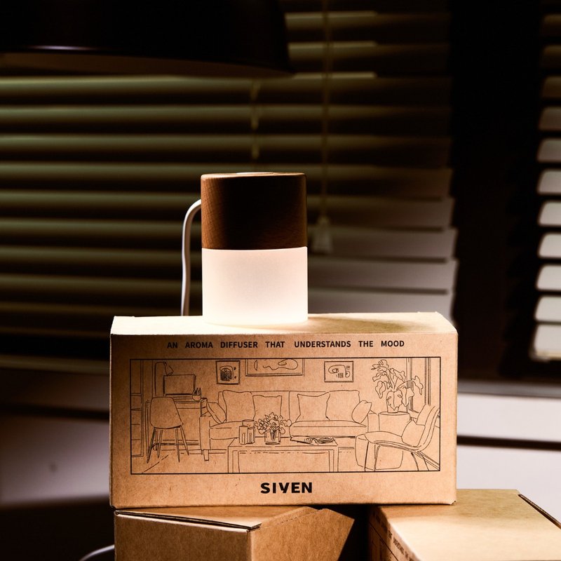 【夏隅香氛系列】精油放松扩香灯礼盒 10ml复方精油1入 - 香薰/精油/线香 - 木头