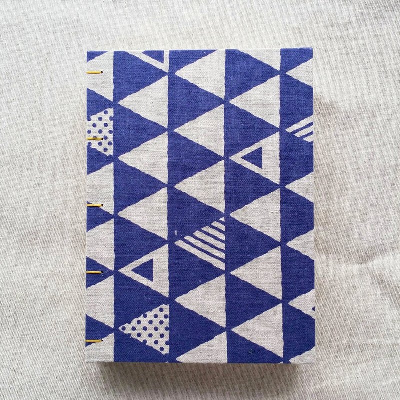 三角的艺术 科普特线装书 手工书 手工笔记本 空白手帐本 - 笔记本/手帐 - 纸 蓝色
