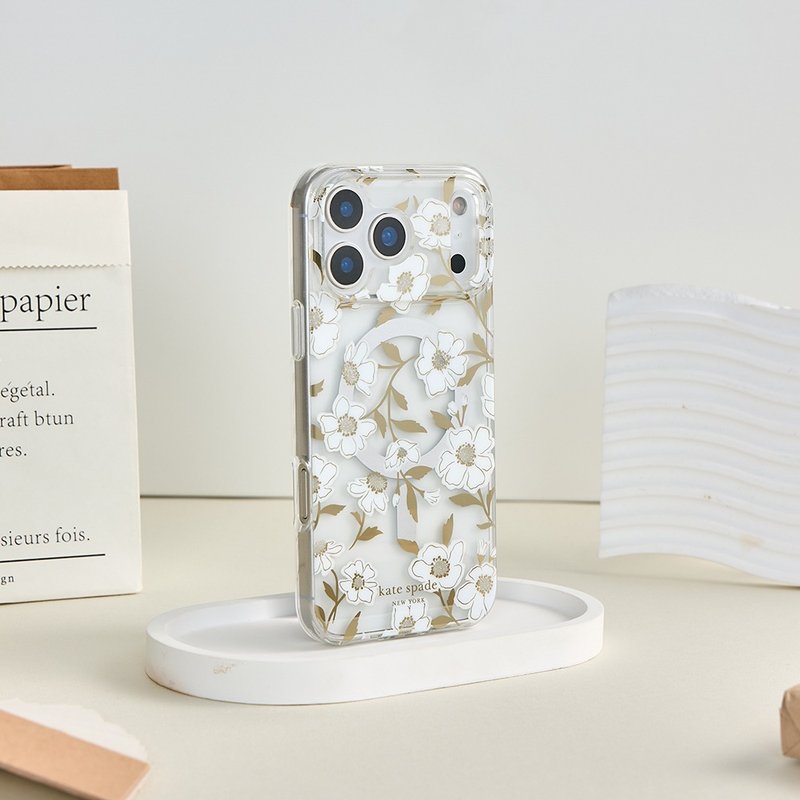 【kate spade】iPhone 17 系列 磁吸精品防摔手机壳 茉莉芬芳 - 手机壳/手机套 - 塑料