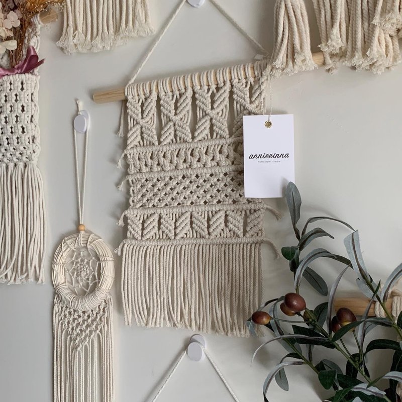 Macrame 清新简约 4层 编织挂饰 - 摆饰 - 棉.麻 白色